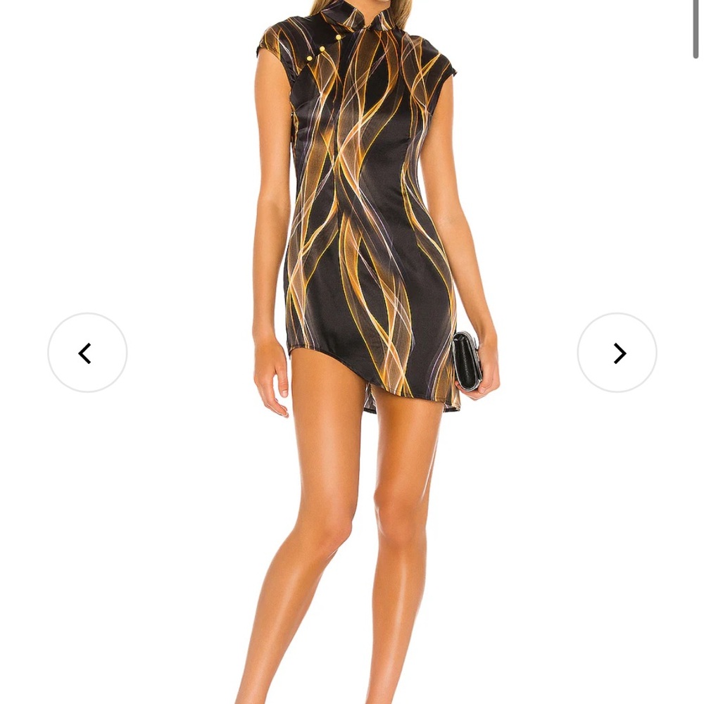 Kim Shui mini black and gold dress